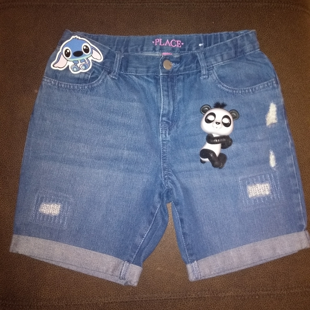 💙 Children's Place cuffed blue jean shorts